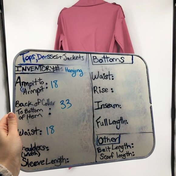 NWT Rinascimento Pink tie waist black buttoned coat four pockets SP - Picture 14 of 15